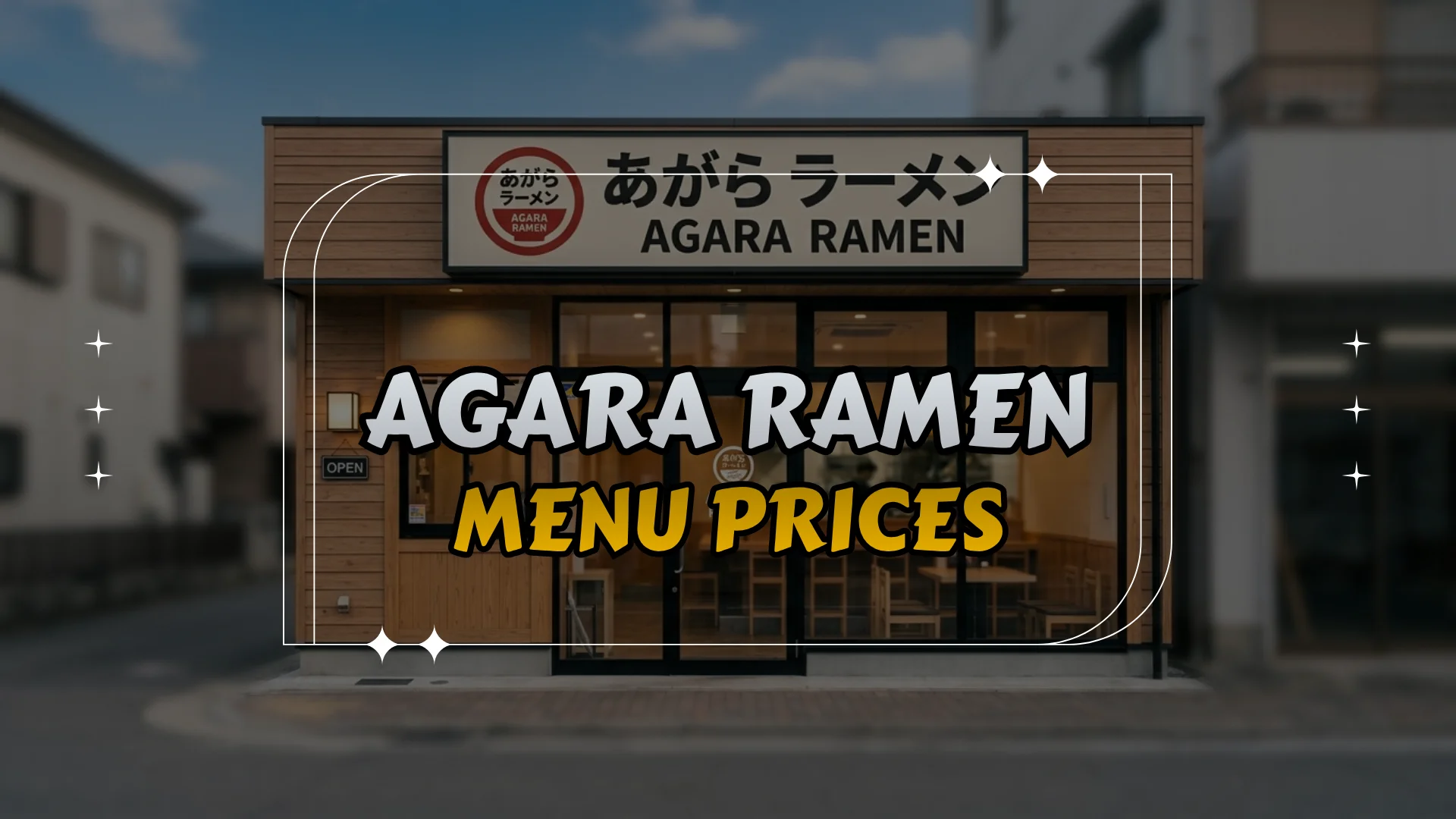 Agara Ramen Menu Prices