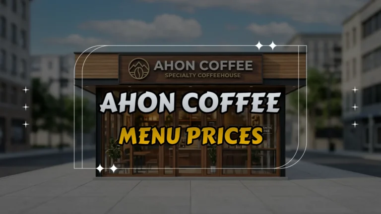Ahon Coffee Menu Prices