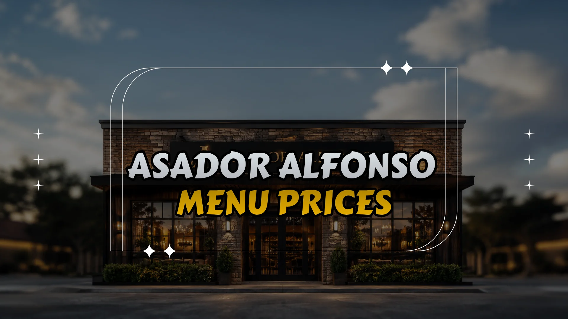 Asador Alfonso Menu Prices