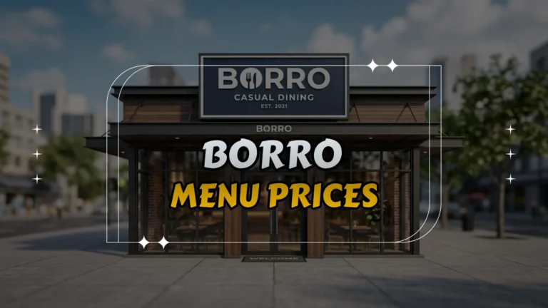 Borro Menu Prices
