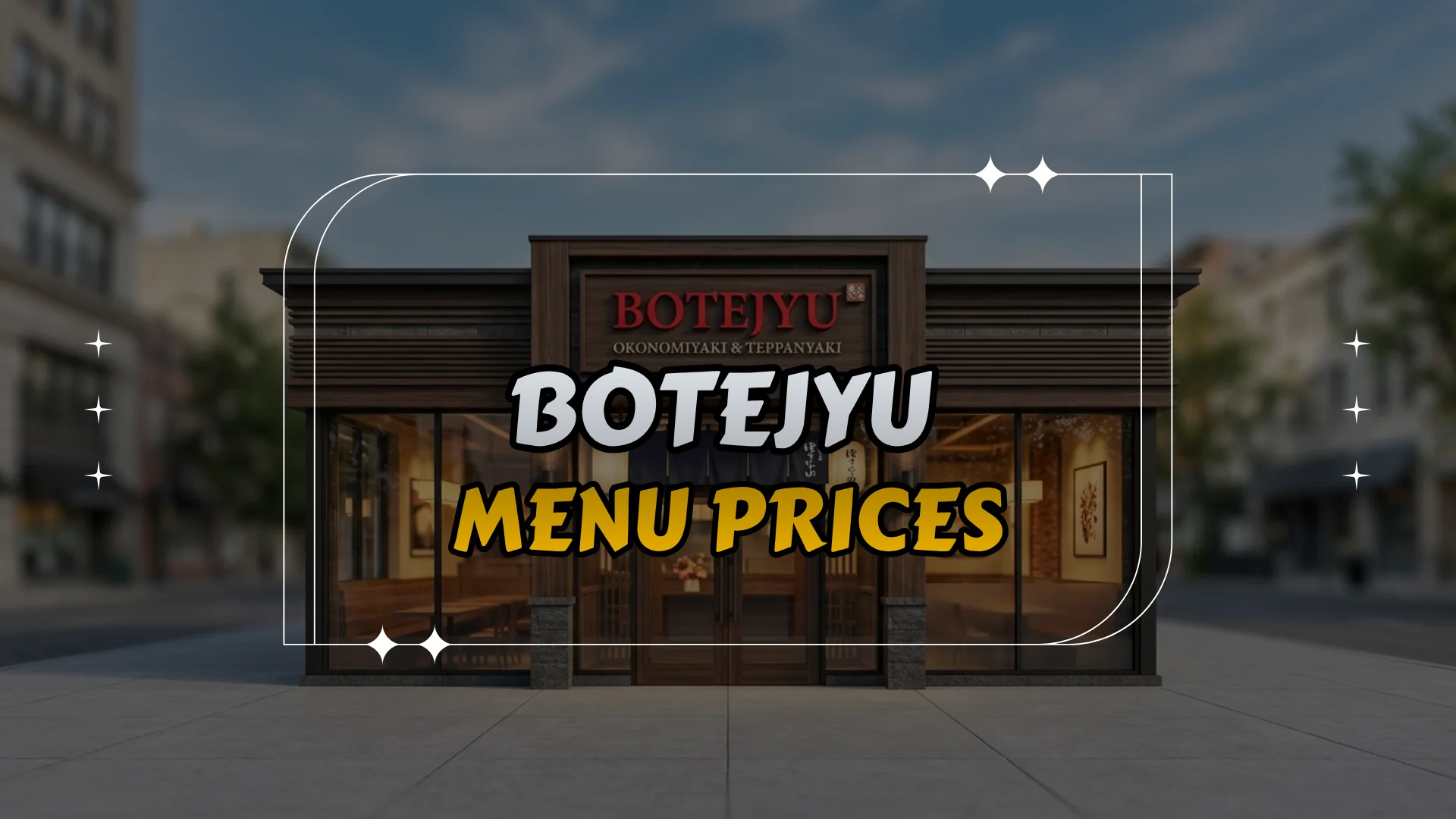 Botejyu Menu Prices