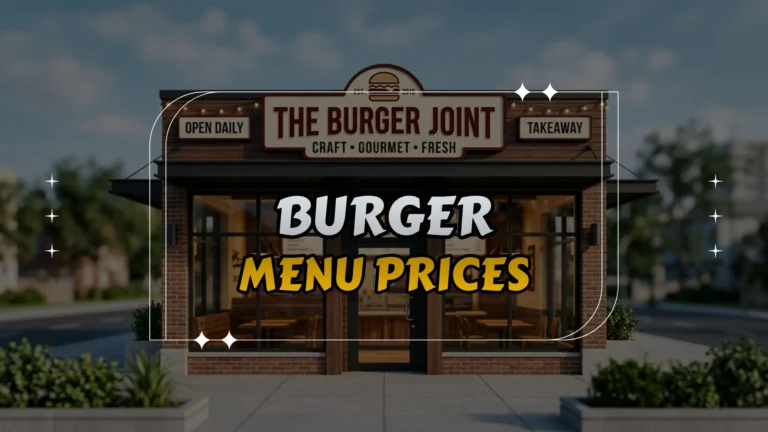 Burger Menu Prices