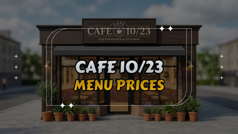 Cafe 10/23 Menu Prices