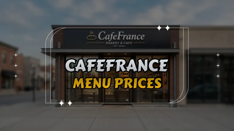 CafeFrance Menu Prices