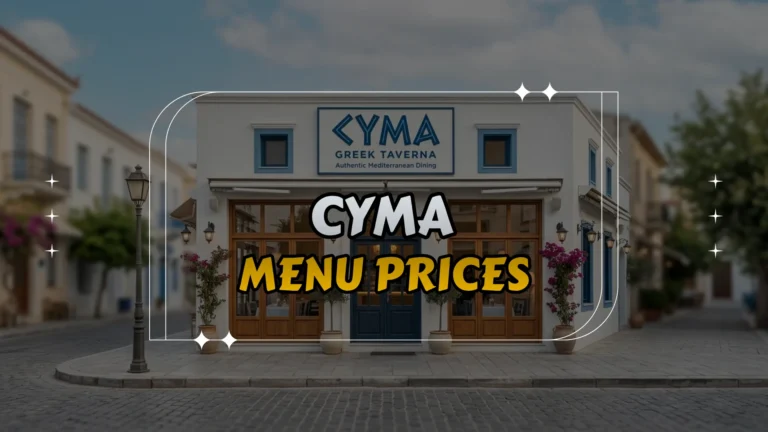 Cyma Menu Prices