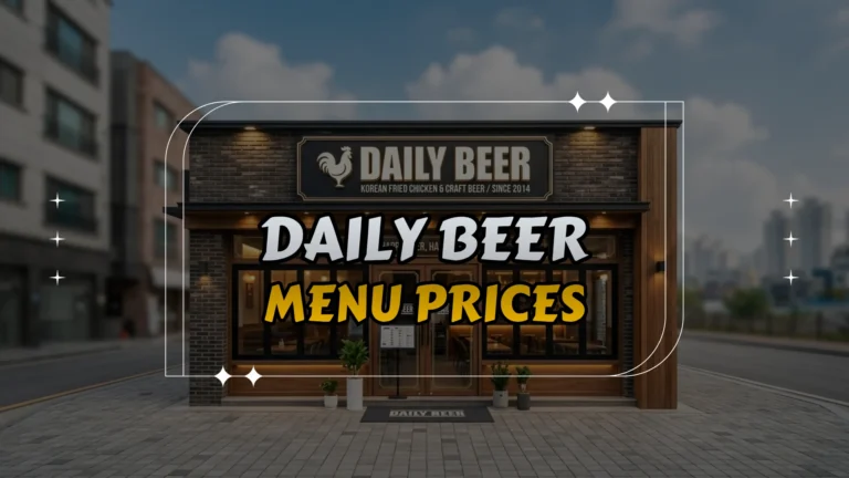 Daily Beer Menu Prices
