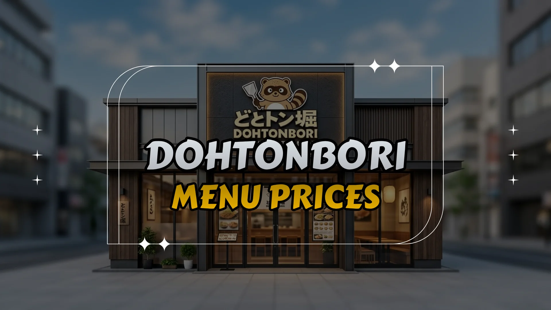 Dohtonbori Menu Prices