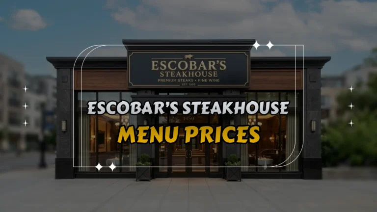 Escobar’s Steakhouse Menu Prices