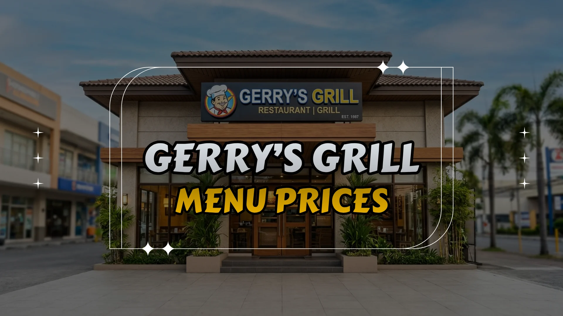 Gerry’s Grill Menu Prices