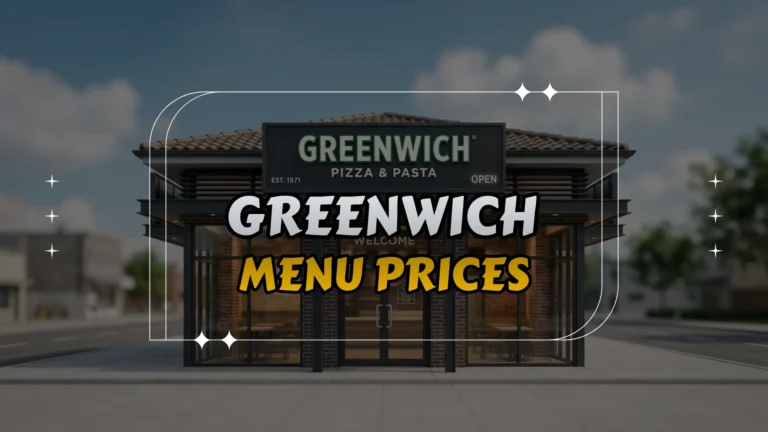 Greenwich Menu Prices