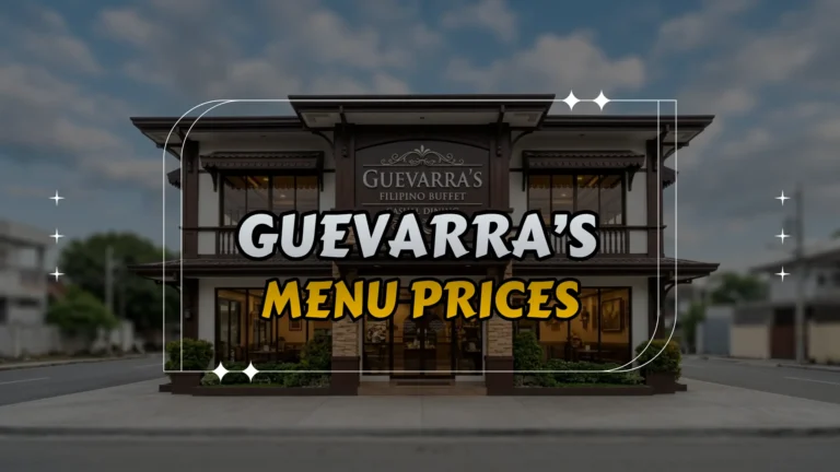 Guevarra’s Menu Prices