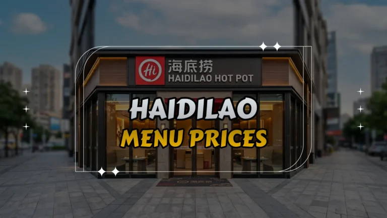 Haidilao Menu Prices