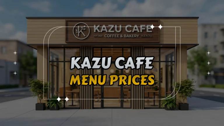 Kazu Cafe Menu Prices