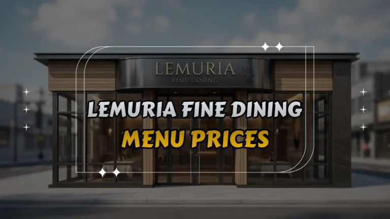 Lemuria Fine Dining Menu Prices