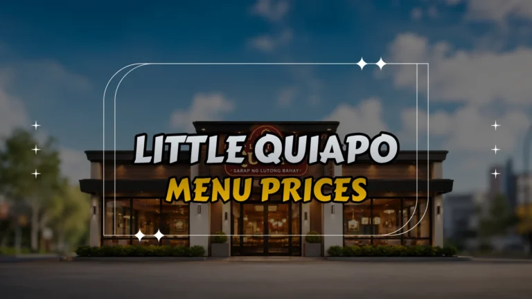 Little Quiapo Menu Prices