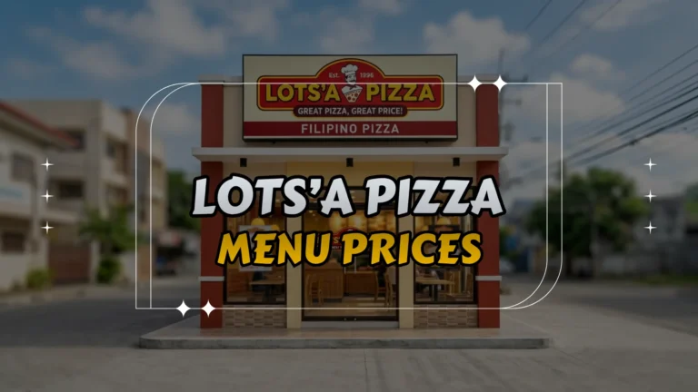 Lots’a Pizza Menu Prices
