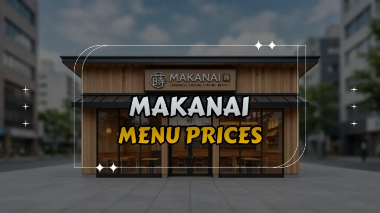 Makanai Menu Prices