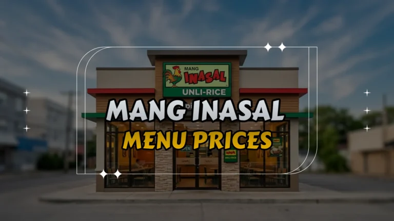 Mang Inasal Menu Prices