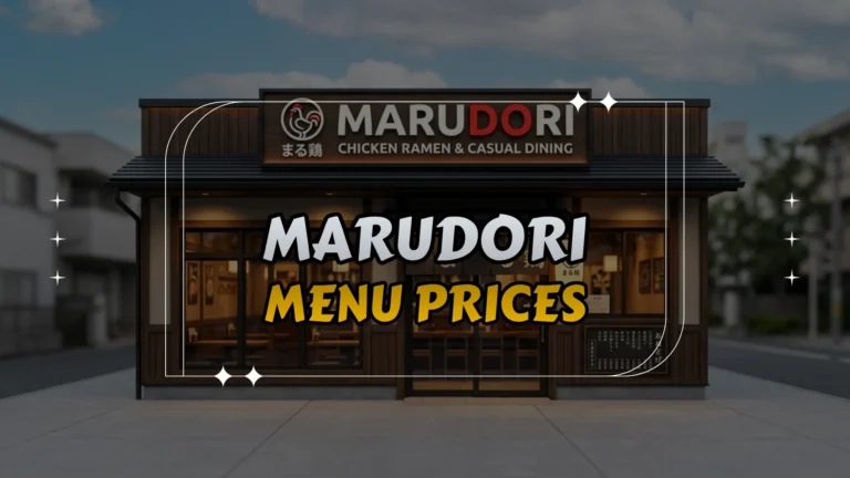 Marudori Menu Prices
