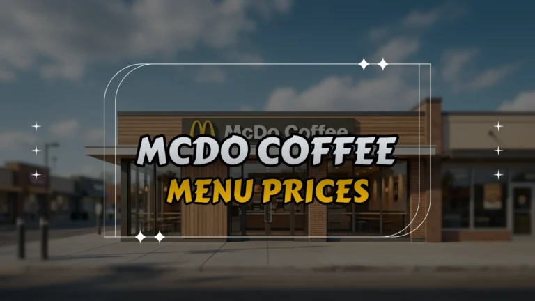 McDo Coffee Menu Prices
