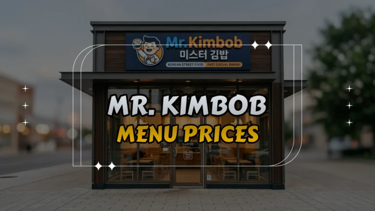 Mr. Kimbob Menu Prices