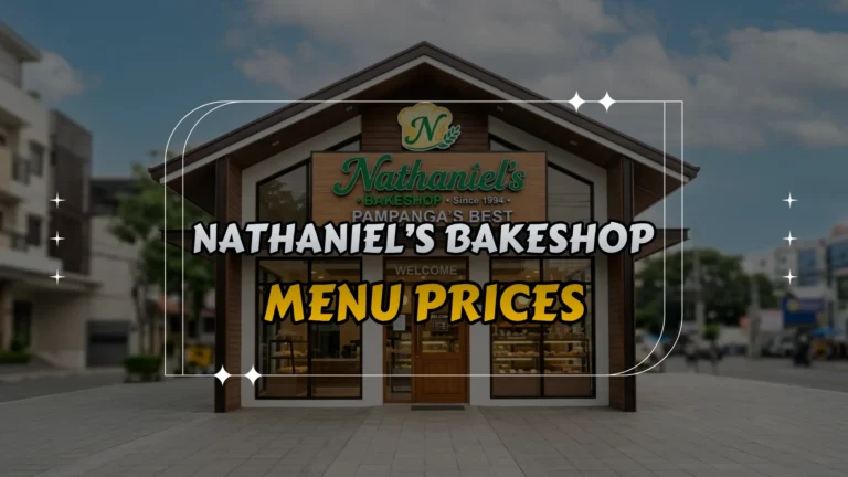 Nathaniel’s Bakeshop Menu Prices