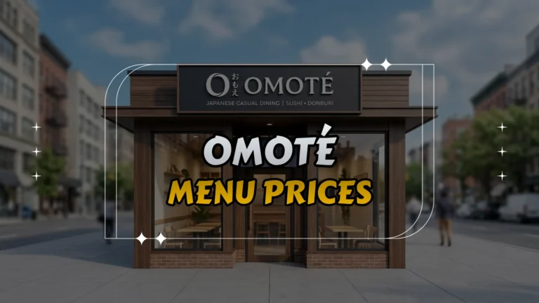 Omoté Menu Prices