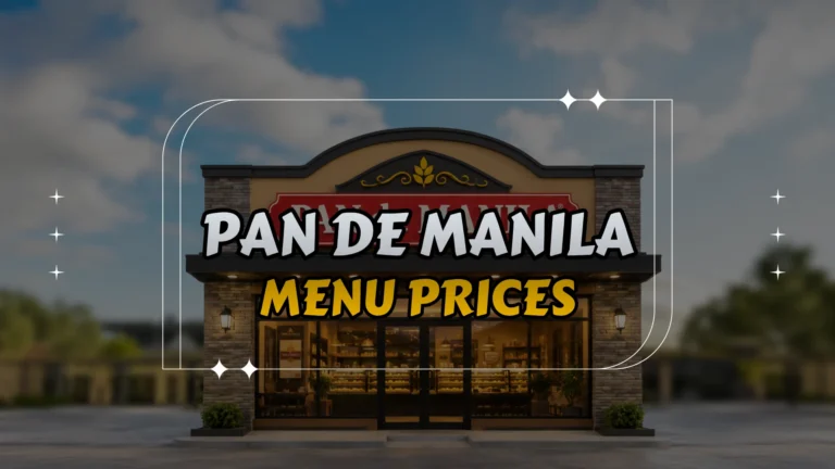 Pan de Manila Menu Prices