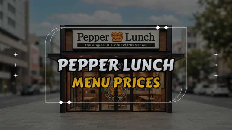 Pepper Lunch Menu Prices