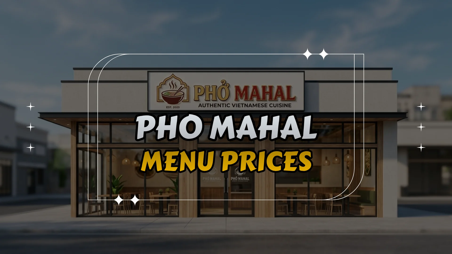 Pho Mahal Menu Prices