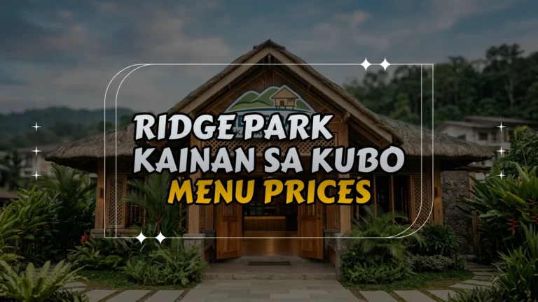 Ridge Park Kainan sa Kubo Menu Prices