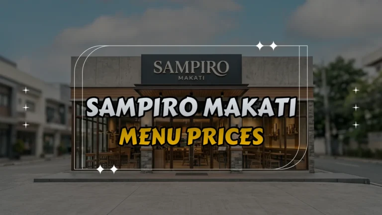 Sampiro Makati Menu Prices