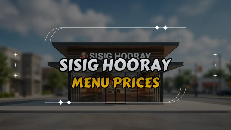 Sisig Hooray Menu Prices