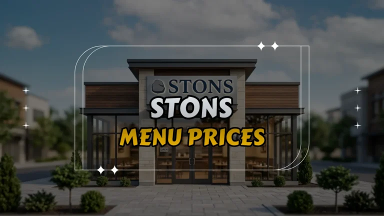 Stons Menu Prices