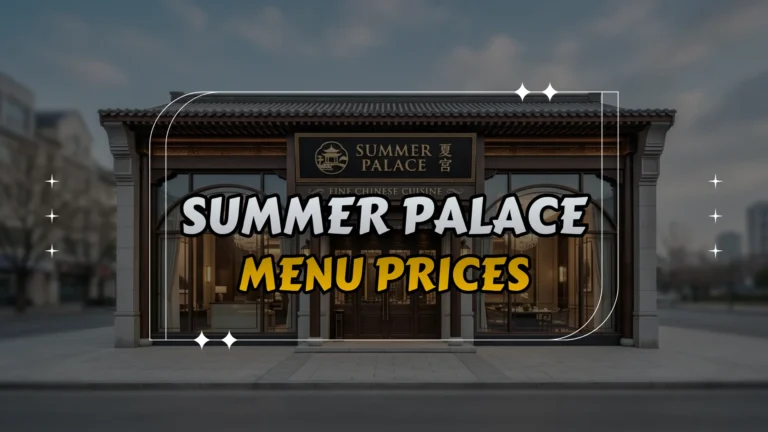 Summer Palace Menu Prices