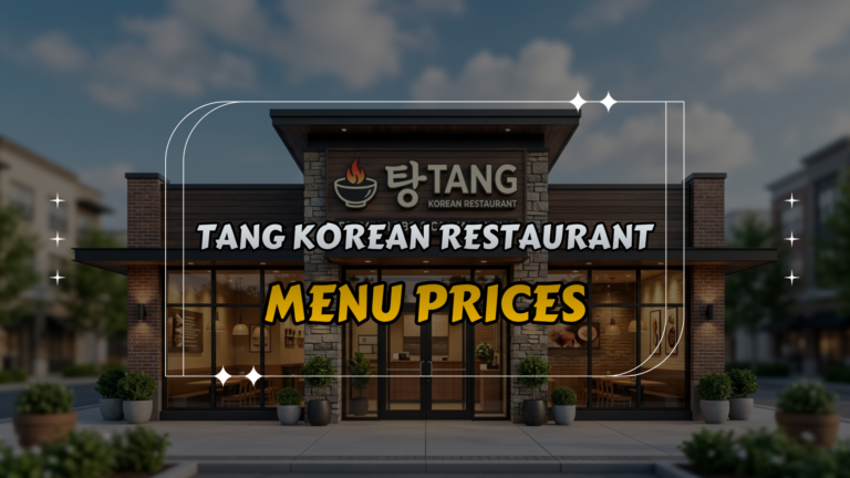 Tang Korean Restaurant Menu Prices
