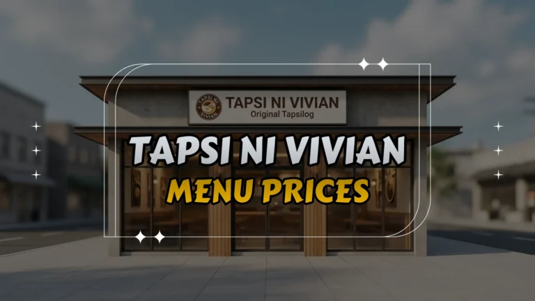 Tapsi ni Vivian Menu Prices