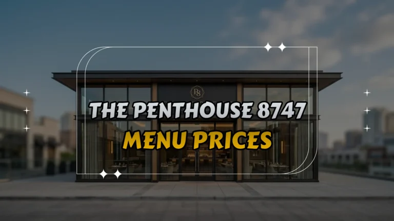 The Penthouse 8747 Menu Prices