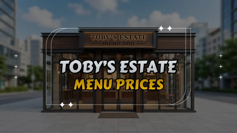 Toby’s Estate Menu Prices