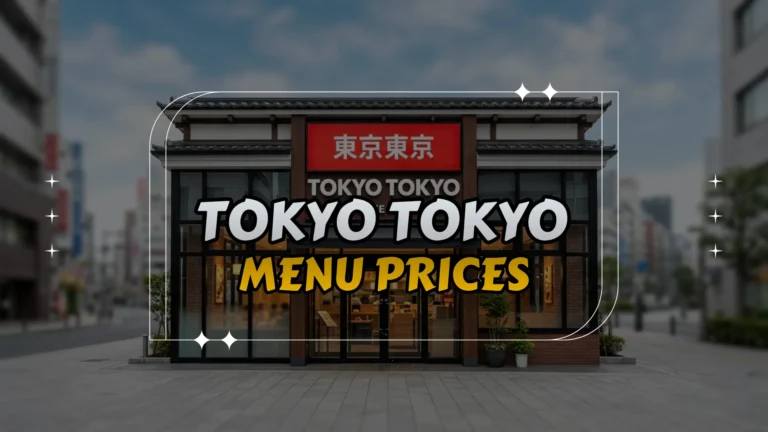 Tokyo Tokyo Menu Prices