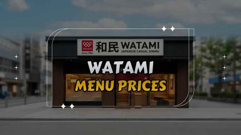 Watami Menu Prices