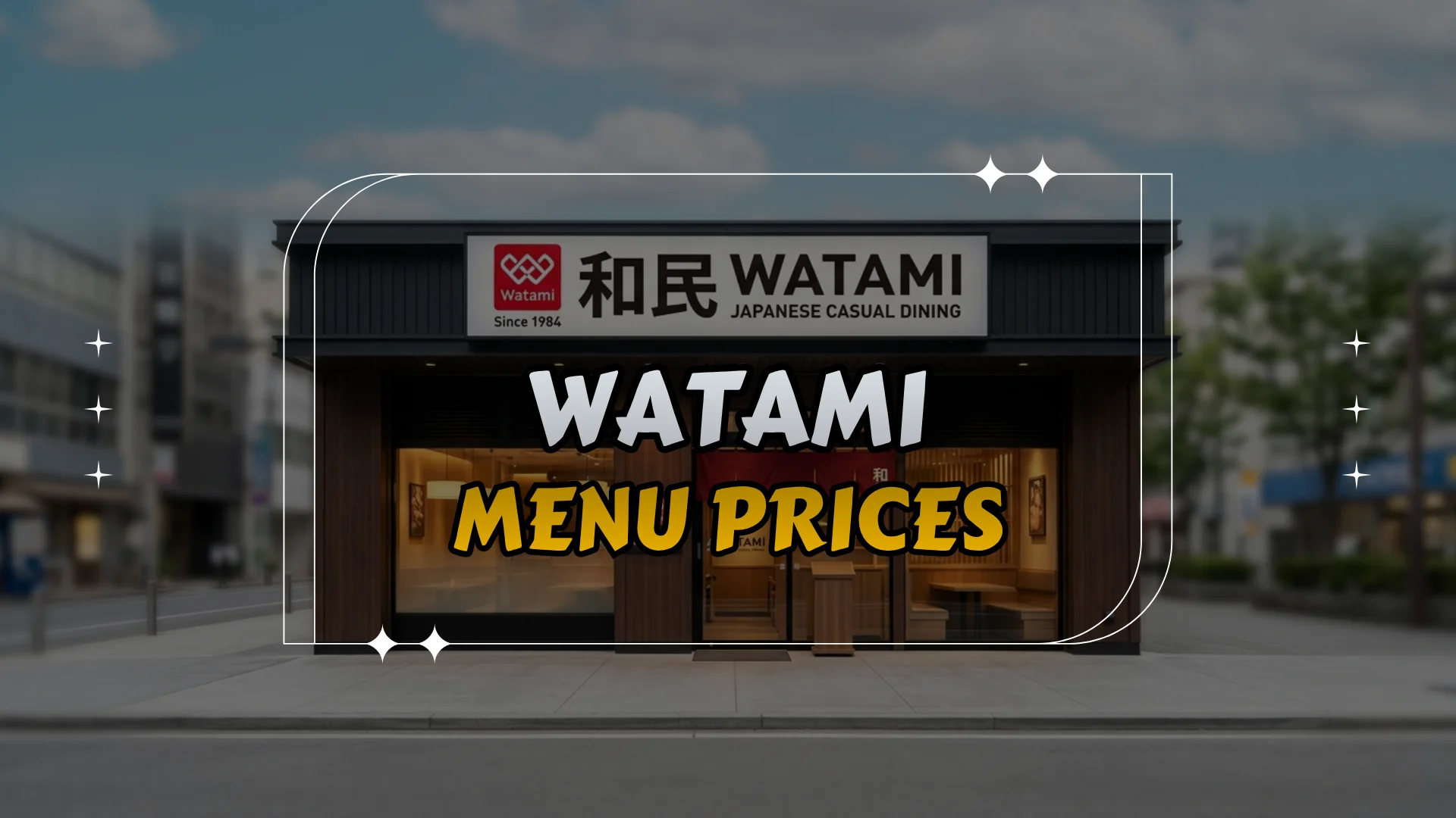 Watami Menu Prices