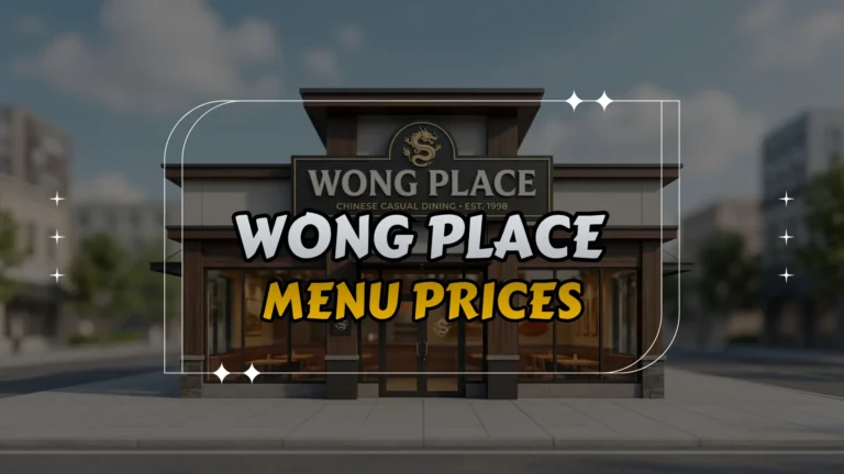 Wong Place Menu Prices