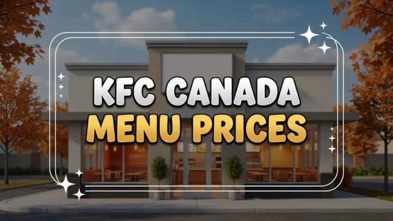 KFC Canada Menu Prices