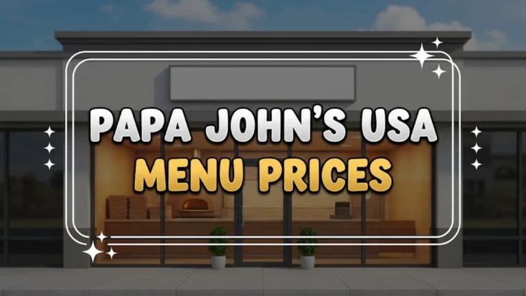 Papa John's Menu Prices USA