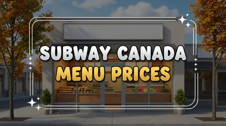 Subway Menu Canada